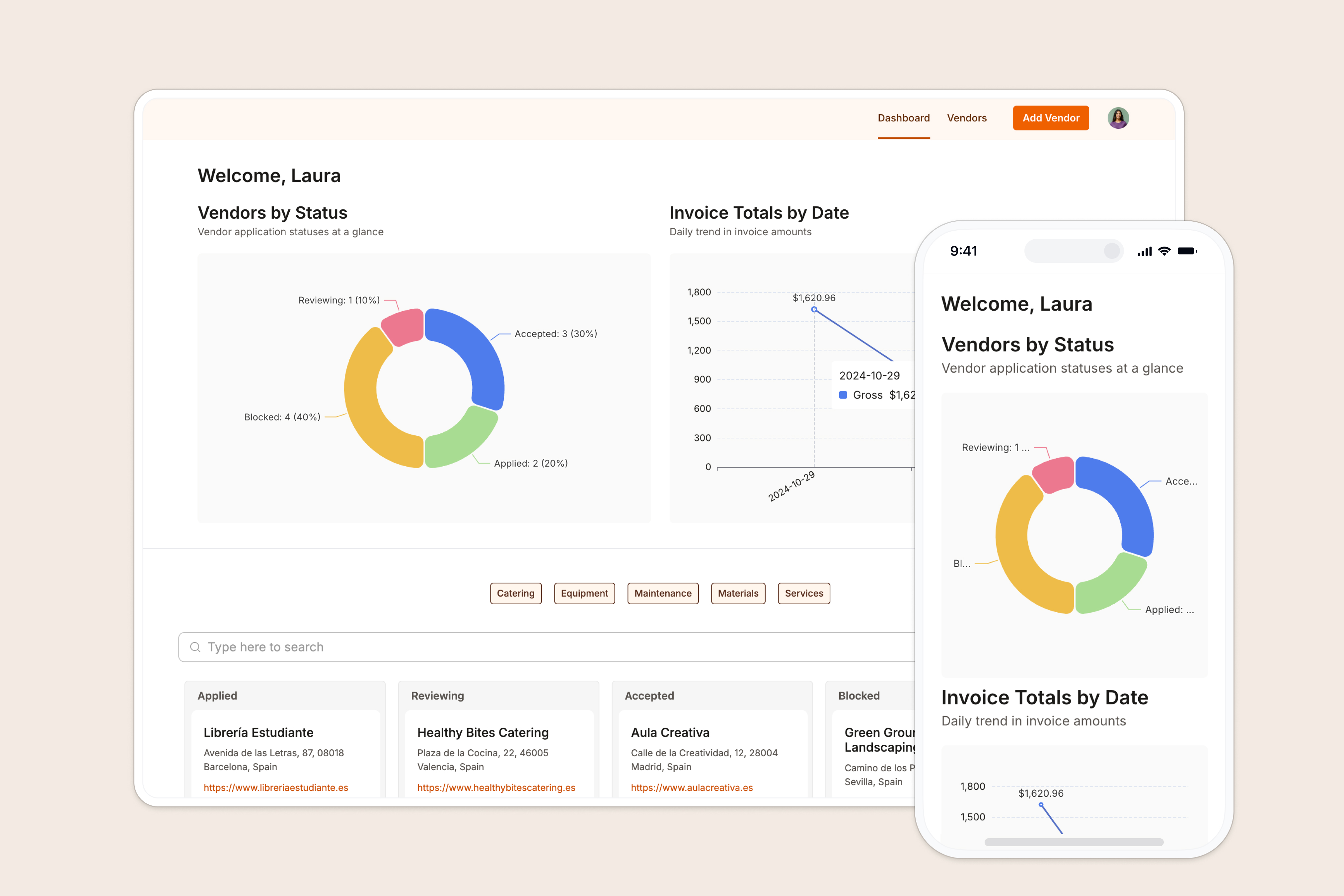 Suppliers collaborating via a portal